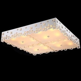 Crystal Flush Mount Modern Contemporary Metal
