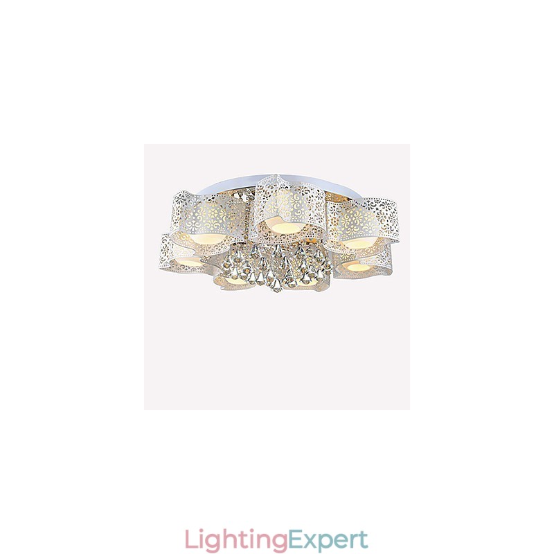 Flush Mount Crystal Modern Contemporary Metal