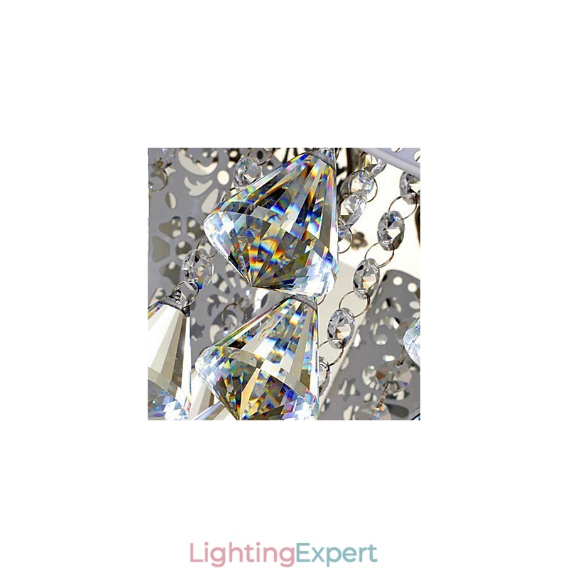 Flush Mount Crystal Modern Contemporary Metal