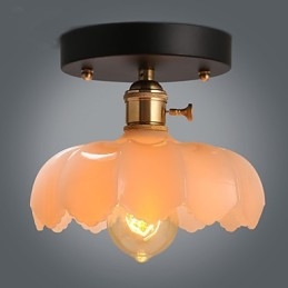 Flush Mount Retro Lighting Lights Glass Ceiling Lamp