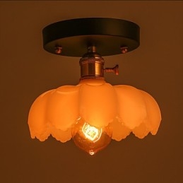 Flush Mount Retro Lighting Lights Glass Ceiling Lamp