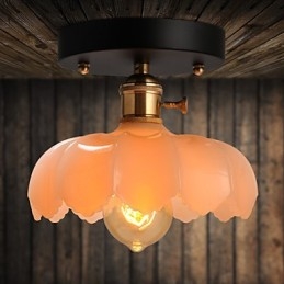 Flush Mount Retro Lighting Lights Glass Ceiling Lamp