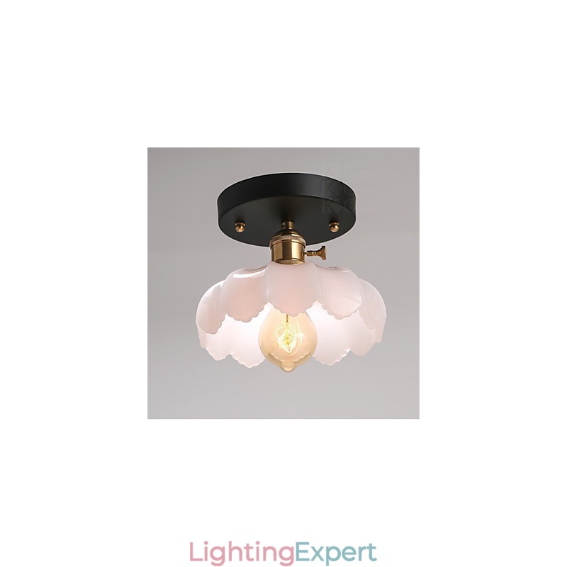 Flush Mount Retro Lighting Lights Glass Ceiling Lamp