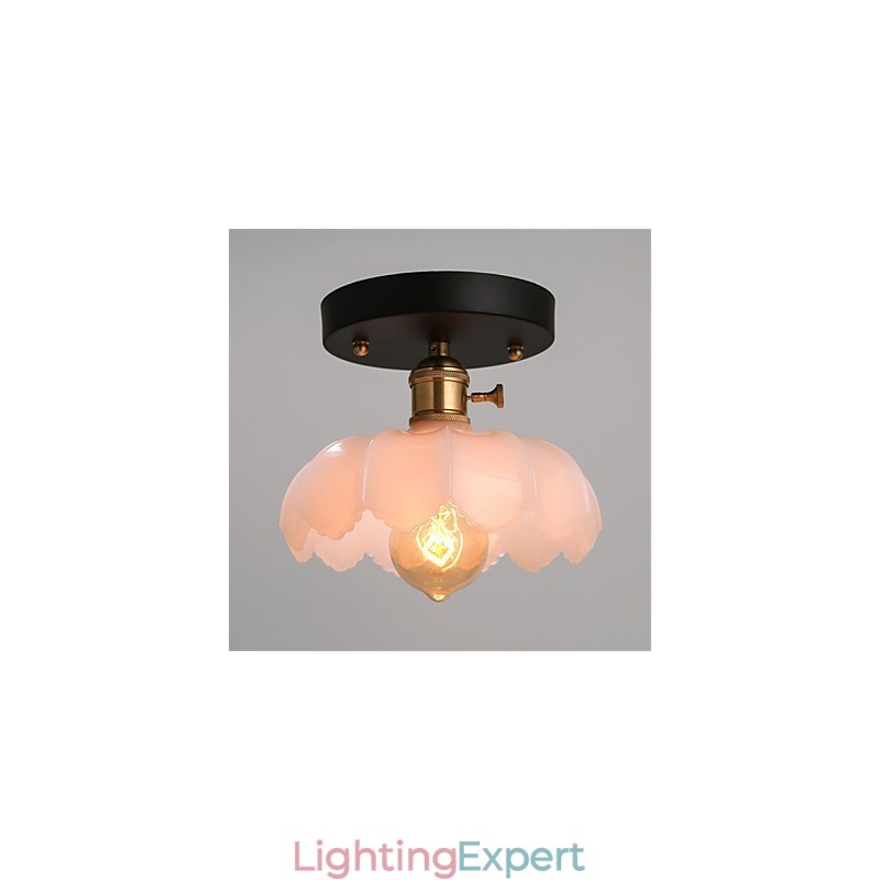 Flush Mount Retro Lighting Lights Glass Ceiling Lamp