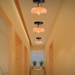 Flush Mount Retro Lighting Lights Glass Ceiling Lamp