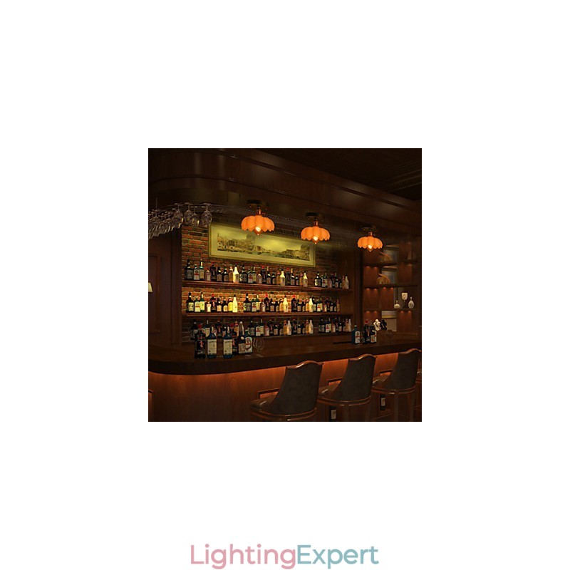 Flush Mount Retro Lighting Lights Glass Ceiling Lamp
