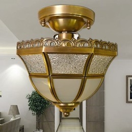 Traditional Classic Mini Style Brass Metal Flush Mount Spot Lights