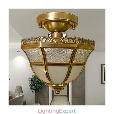 Traditional Classic Mini Style Brass Metal Flush Mount Spot Lights