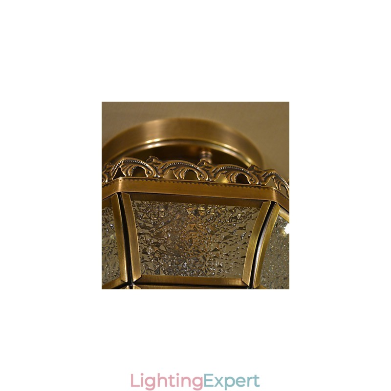 Traditional Classic Mini Style Brass Metal Flush Mount Spot Lights