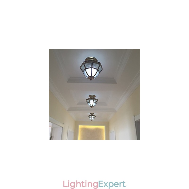Traditional Classic Mini Style Brass Metal Flush Mount Spot Lights