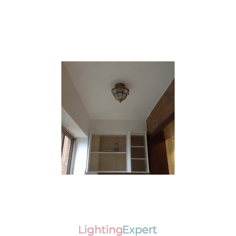Traditional Classic Mini Style Brass Metal Flush Mount Spot Lights