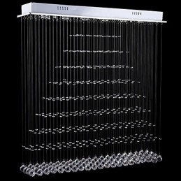 Rectangle Crystal Chandelier Lights Ceiling Hanging Lighting Lamps Fixtures