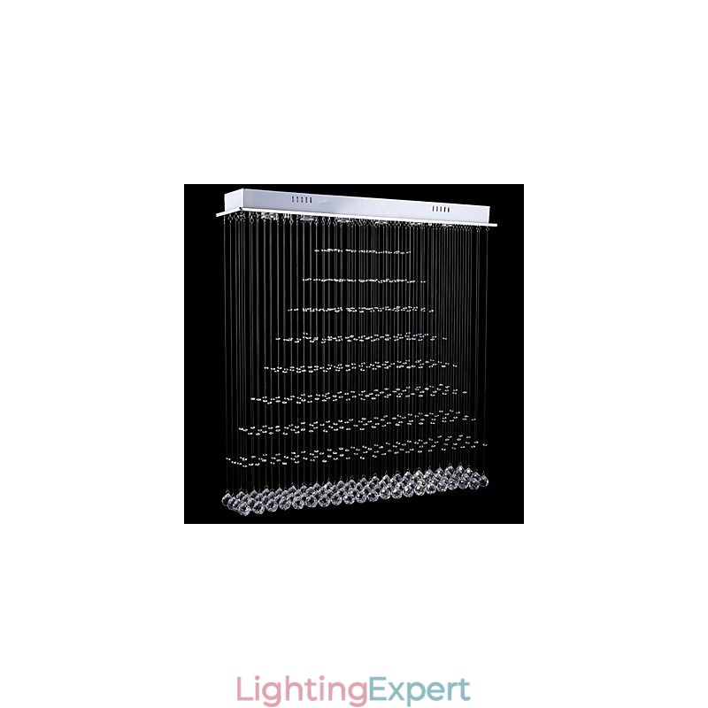 Rectangle Crystal Chandelier Lights Ceiling Hanging Lighting Lamps Fixtures