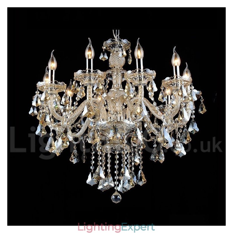 Cognac Crystal Color Pendant Light Crystal Modern Contemporary Traditional Classic Retro Lantern Country