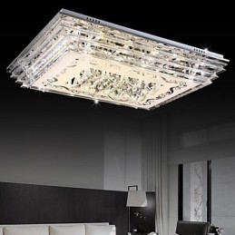 Flush Mount Three Color Light with Remote Control Modern Contemporary Glass