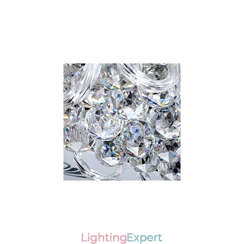Flush Mount Three Color Light with Remote Control Modern Contemporary Glass