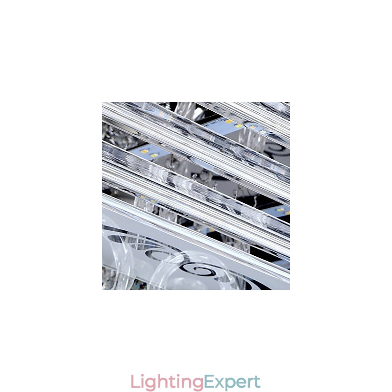 Flush Mount Three Color Light with Remote Control Modern Contemporary Glass