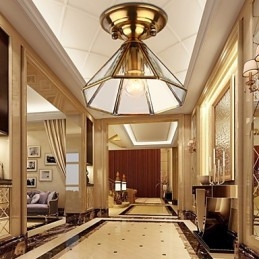 Traditional Classic Mini Style Brass Metal Flush Mount Spot Lights