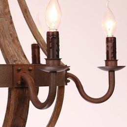 Chandelier 6 lights Vintage Retro Country Living Dining Garage Metal