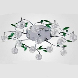 Green Crystal Ceiling Lamp Round Air Lights lamp lamp Iron