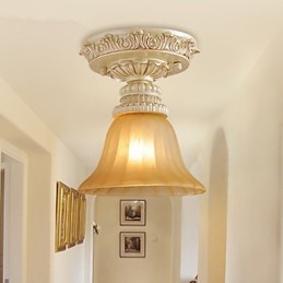 Traditional Classic Mini Style Painting Resin Flush Mount Spot Lights
