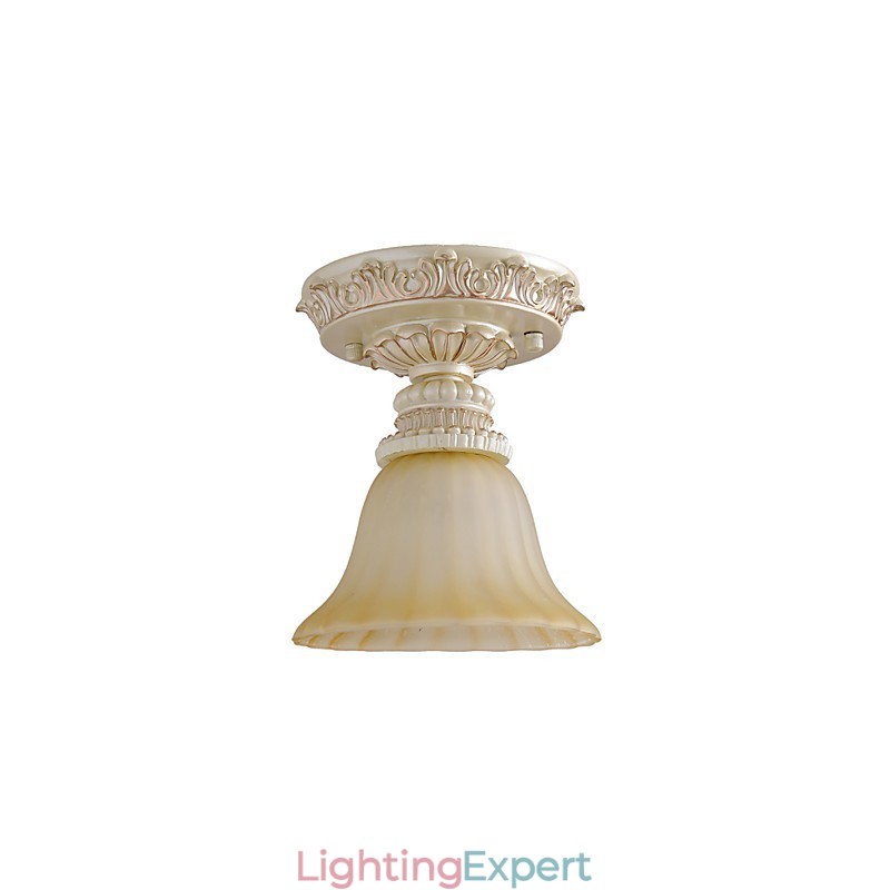 Traditional Classic Mini Style Painting Resin Flush Mount Spot Lights