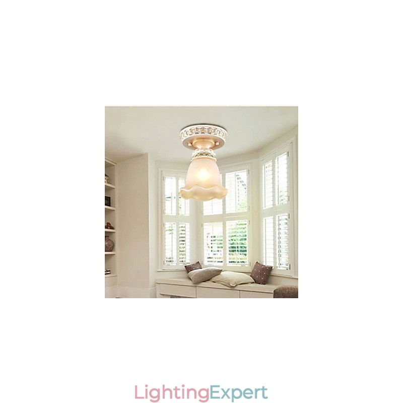Traditional Classic Mini Style Painting Resin Flush Mount Spot Lights