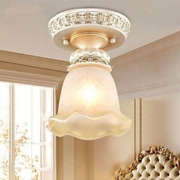 Traditional Classic Mini Style Painting Resin Flush Mount Spot Lights