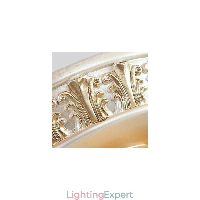 Traditional Classic Mini Style Painting Resin Flush Mount Spot Lights
