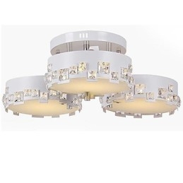 Modern Contemporary Crystal Painting Metal Flush Mount