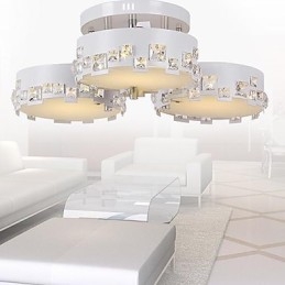 Modern Contemporary Crystal Painting Metal Flush Mount