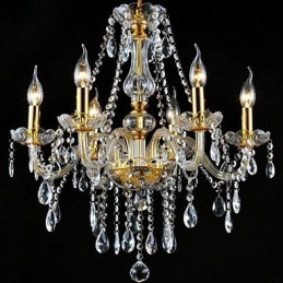 Modern Contemporary Traditional Classic Crystal Electroplated Crystal Chandelier