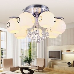 Flush Mount Crystal Modern Contemporary Glass