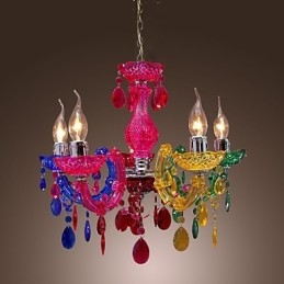 Traditional Classic Crystal Chrome Acrylic Chandelier