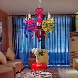 Traditional Classic Crystal Chrome Acrylic Chandelier