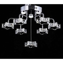 Flush Mount 7 Light Modern Electroplated Stainless