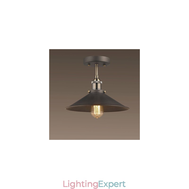 Vintage Mini Edison Ceiling Light 1 Light Metal Flush Mount