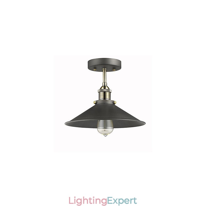 Vintage Mini Edison Ceiling Light 1 Light Metal Flush Mount