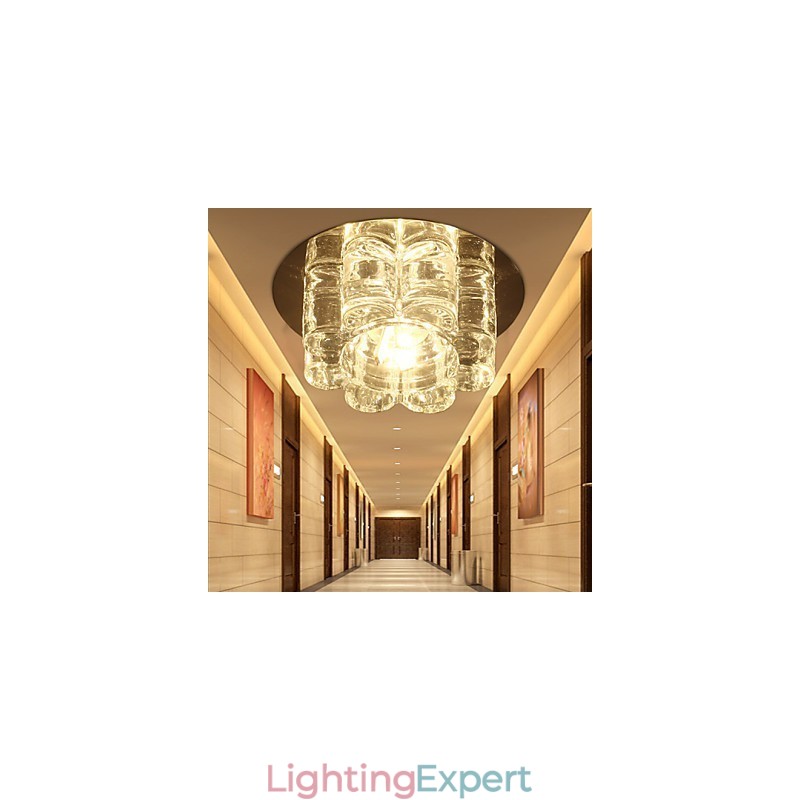 Modern Contemporary Crystal Flush Mount