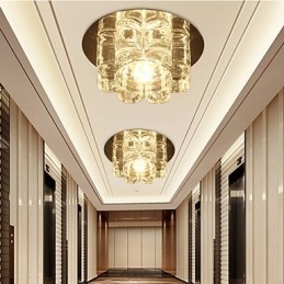 Modern Contemporary Crystal Flush Mount