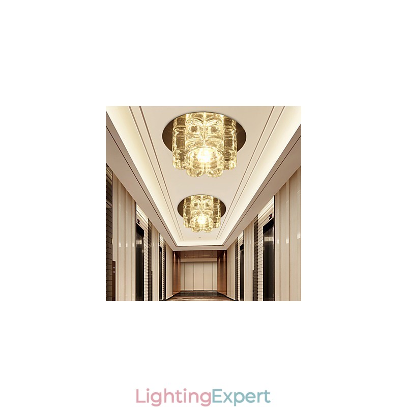Modern Contemporary Crystal Flush Mount