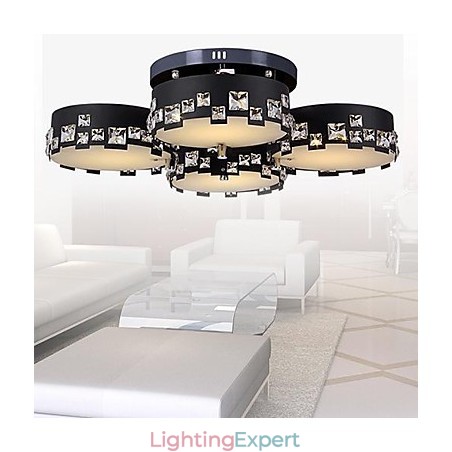 Modern Contemporary Crystal Metal Flush Mount Modern Contemporary Crystal Metal Flush Mount