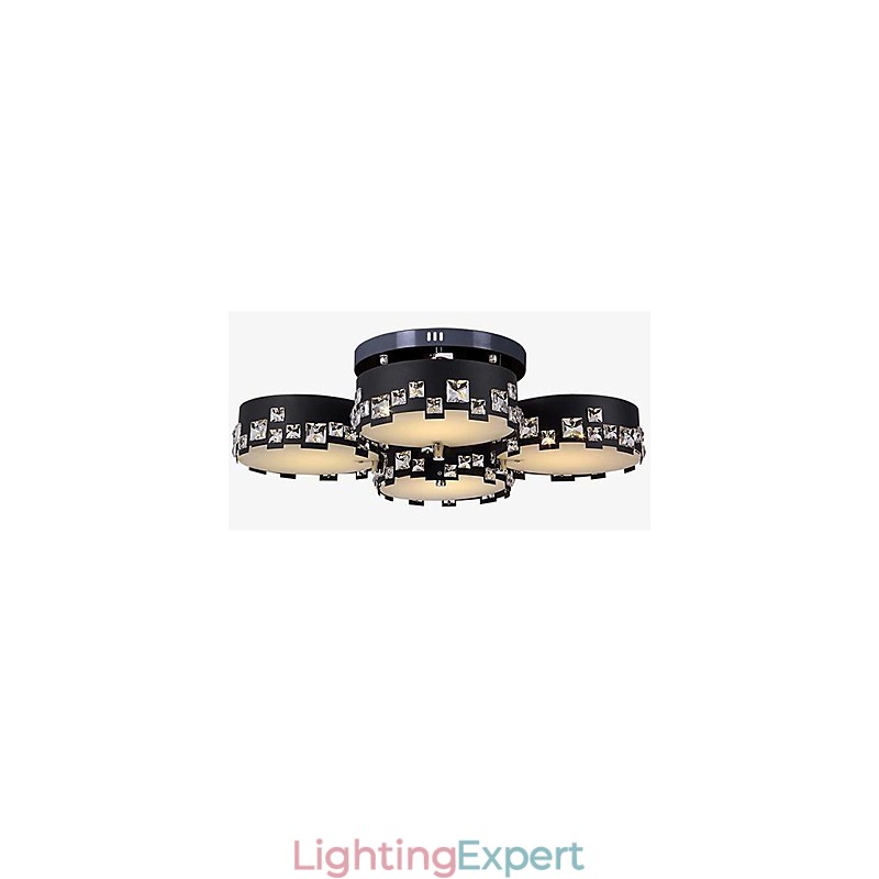 Modern Contemporary Crystal Metal Flush Mount