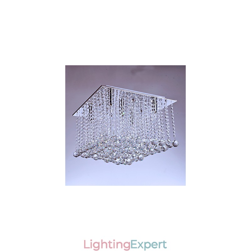 Flush Mount Crystal Modern Contemporary Metal