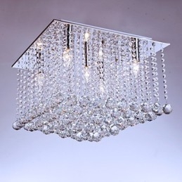 Flush Mount Crystal Modern Contemporary Metal
