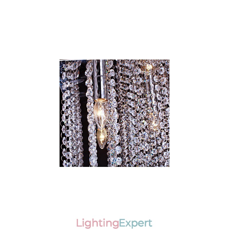 Flush Mount Crystal Modern Contemporary Metal