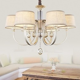 Country Crystal Painting Metal Chandelier