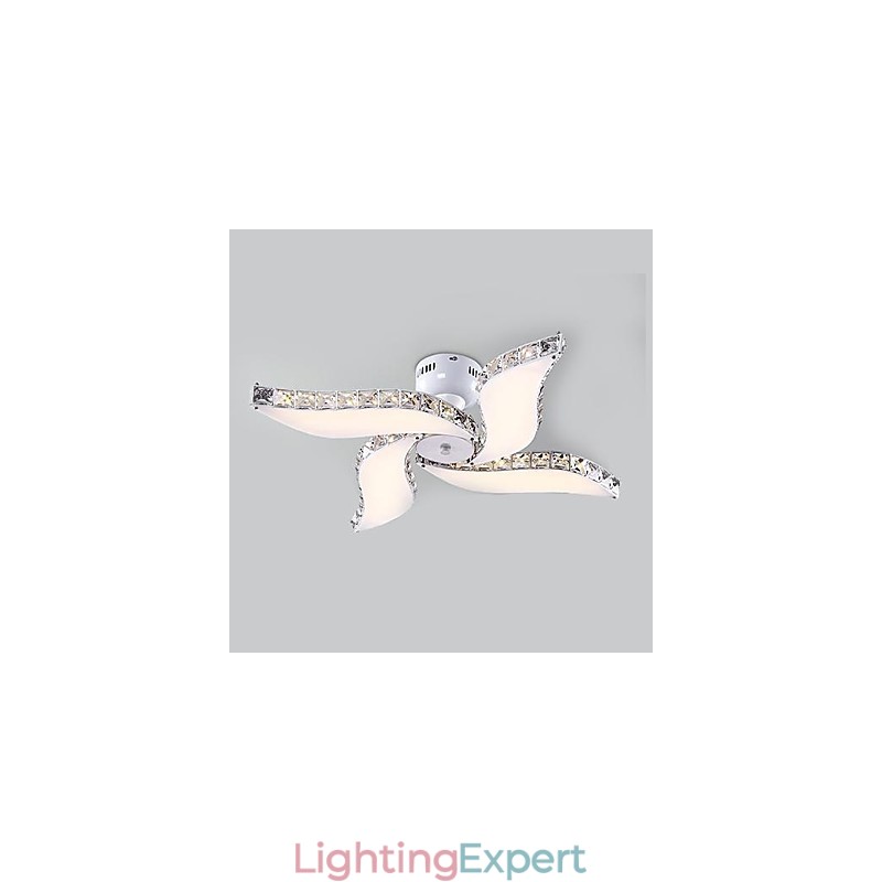 Modern Contemporary Crystal Metal Flush Mount