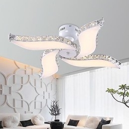Modern Contemporary Crystal Metal Flush Mount