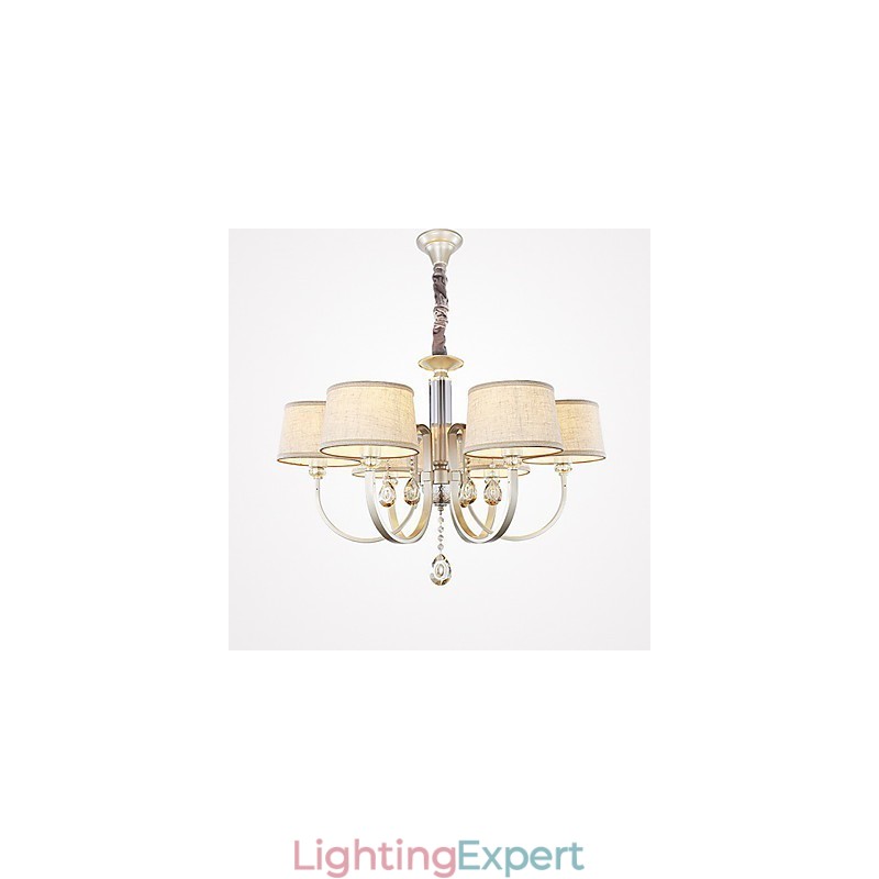 Country Crystal Painting Metal Chandelier